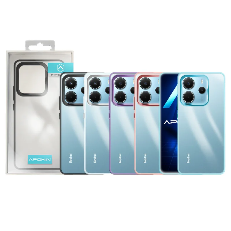 Capa Apokin para Xiaomi Redmi Note 14 5G em Acrílico Transparente Branco - Imagem 1