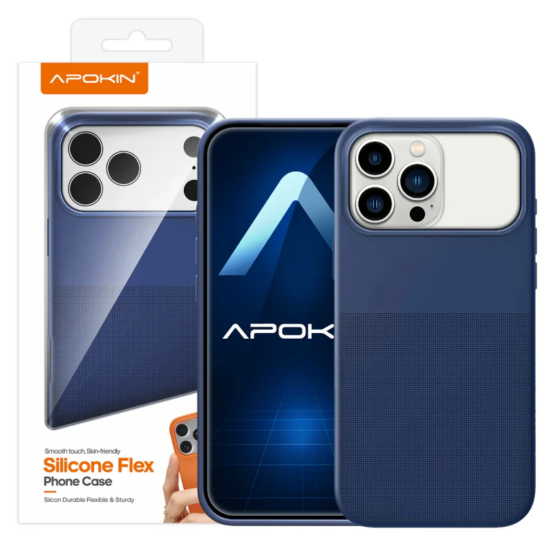 Capa Apokin para iPhone 13 Pro Max, 14 Pro Max e 15 Pro Max Silicone Flexível Branco - Imagem 6
