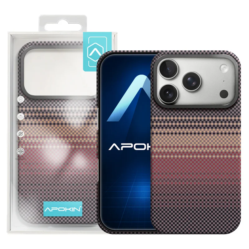 Capa Apokin para iPhone 17 Pro e 18 Pro Fibra de Kevlar com MagSafe Azul - Imagem 2