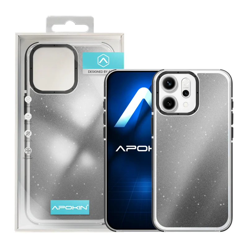 Capa Apokin Acrílica com Glitter para Oppo Reno 14 Variedade de cores - Imagem 2