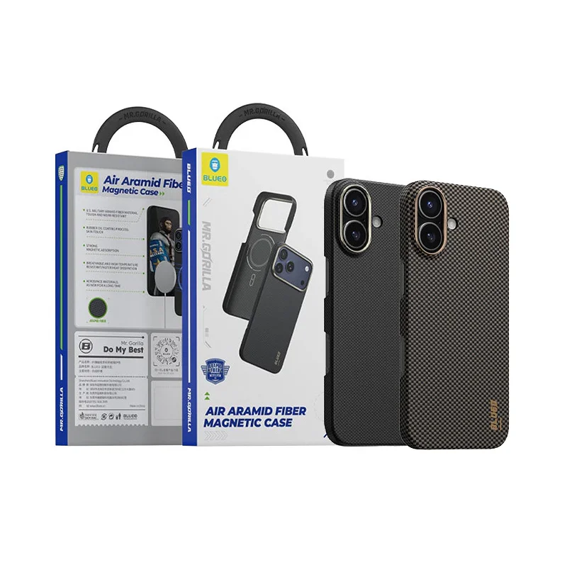 Capa Apokin em Fibra de Aramida com Íman para iPhone 17 Dourado