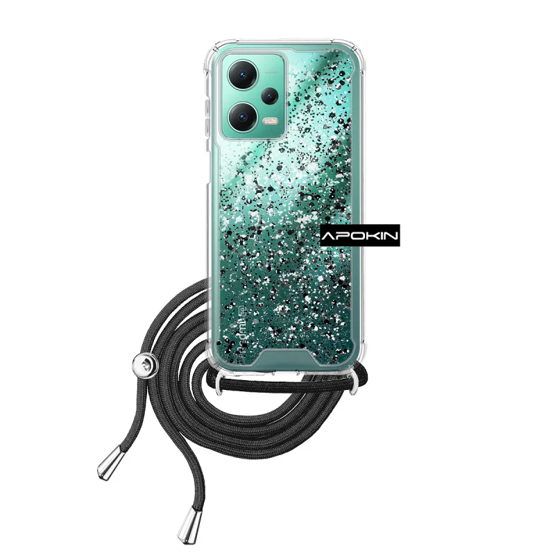 Capa de Gel Transparente Apokin com Cordão para Xiaomi Redmi Note 12 5G / Poco X5 Lilás - Imagem 5