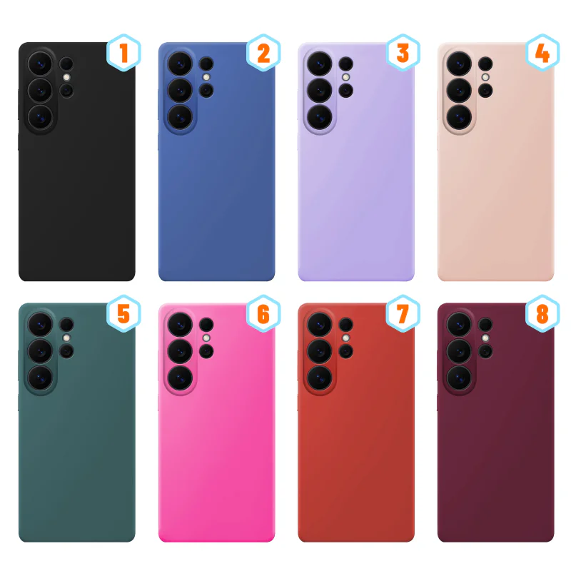 Capa Apokin para Samsung Galaxy S26 Ultra Silicone Líquido Efeito Pele Vermelho