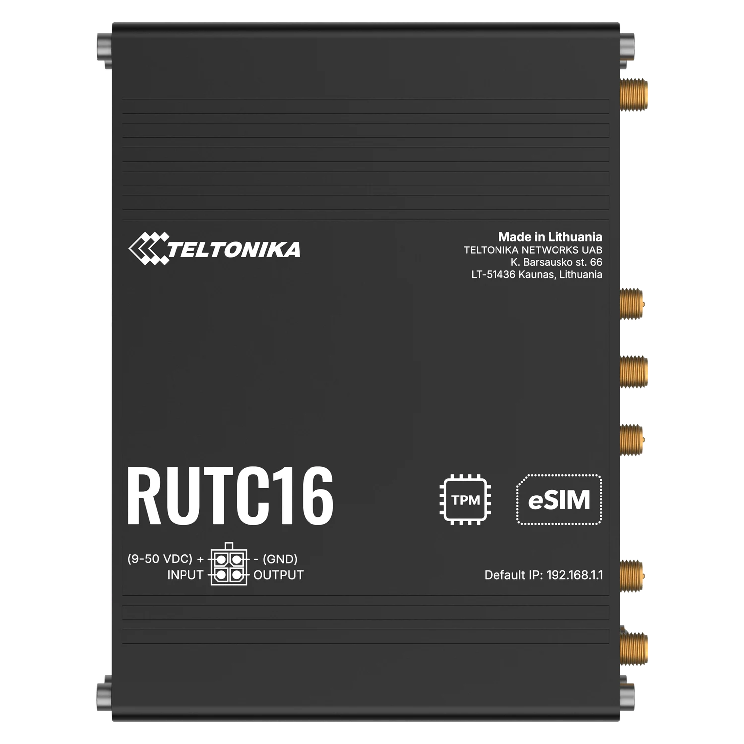 Router Industrial Teltonika RUTC16 4G LTE Cat 6 Wi-Fi 6 Dual SIM eSIM - Imagem 3