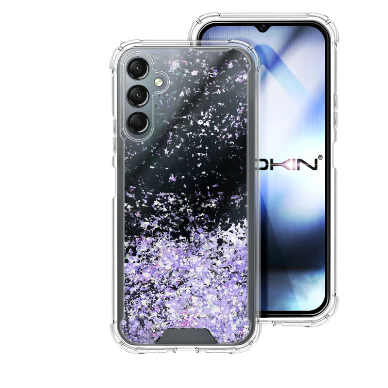 Capa Apokin para Samsung Galaxy A24 em Gel Acrílico Transparente com Glitter Variedade de cores - Imagem 2