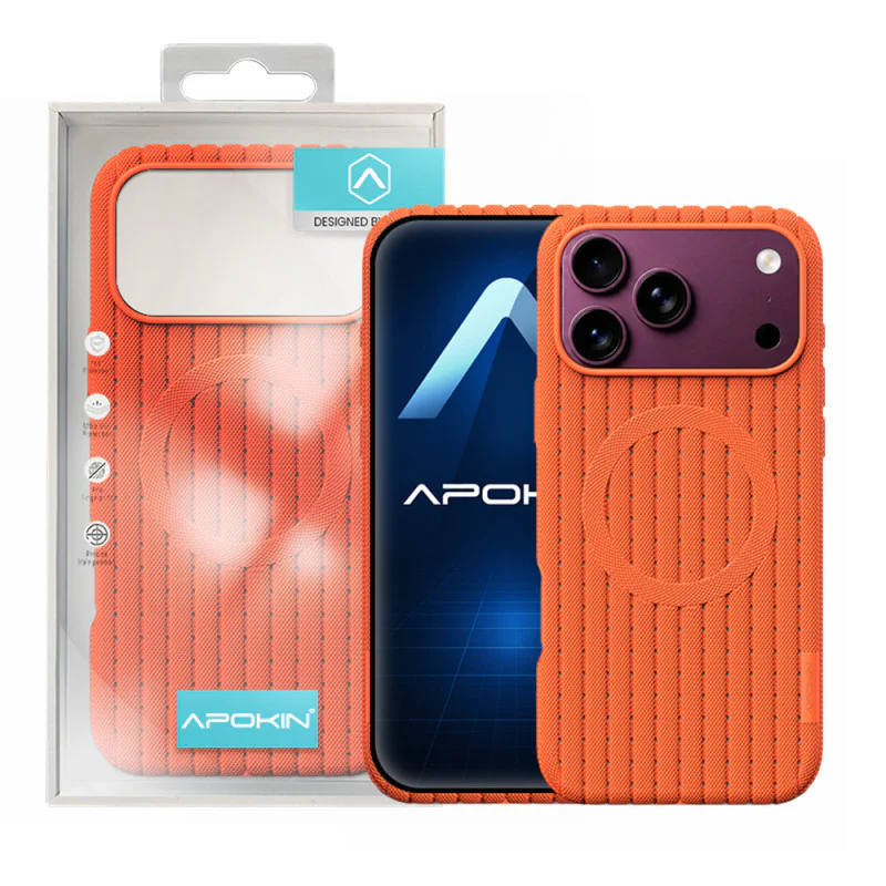 Capa Magnética Apokin com Acabamento em Tecido para iPhone 17 Pro Bordeaux - Imagem 4