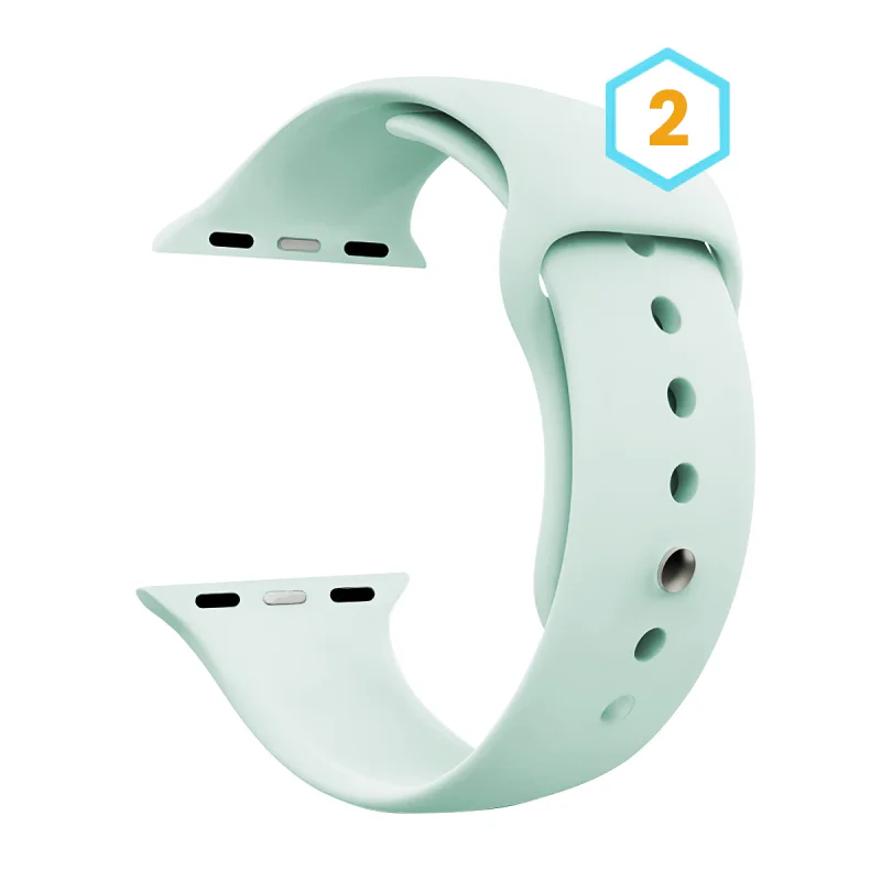 Bracelete de Silicone Apokin para Apple Watch 38 mm, 40 mm e 41 mm Cor 13 - Imagem 3
