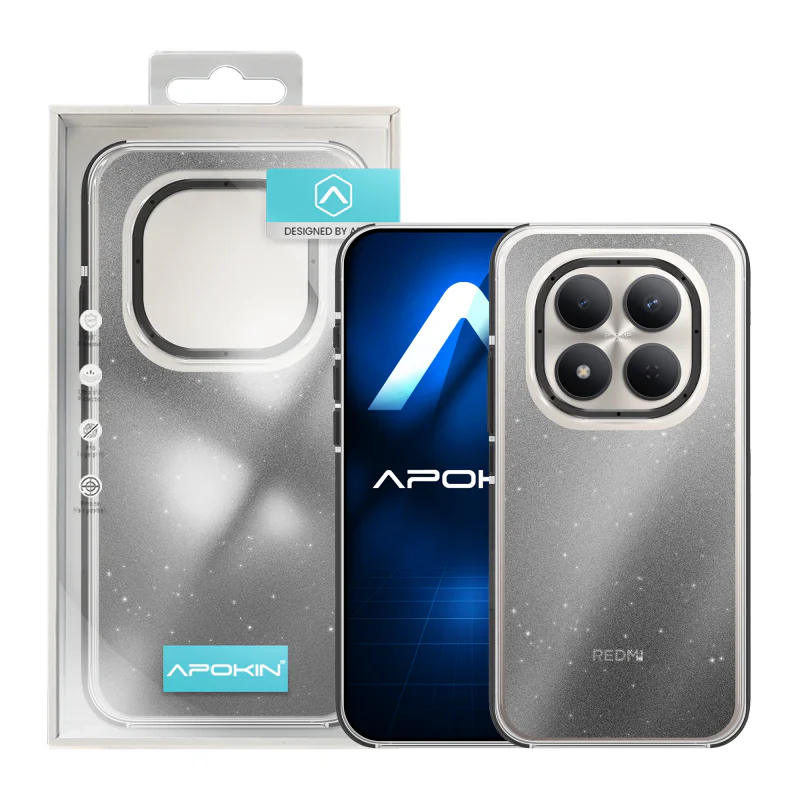 Capa Apokin para Xiaomi Redmi Note 14 Pro 5G e Poco X7 com Purpurina Variedade de cores - Imagem 2