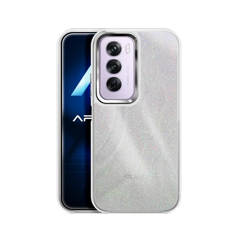 Capa Acrílica Apokin com Purpurina para Oppo Reno 12 Pro 5G Variedade de cores - Imagem 6
