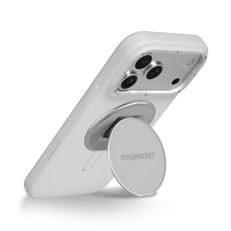 Suporte Magnético Apokin Youngkit com Espelho Móvel Branco Estampado - Imagem 4