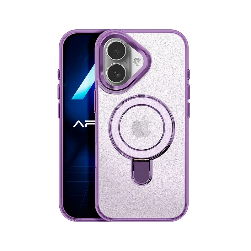Capa Apokin para iPhone 17 com Purpurina e Anel MagSafe Variedade de cores - Imagem 4