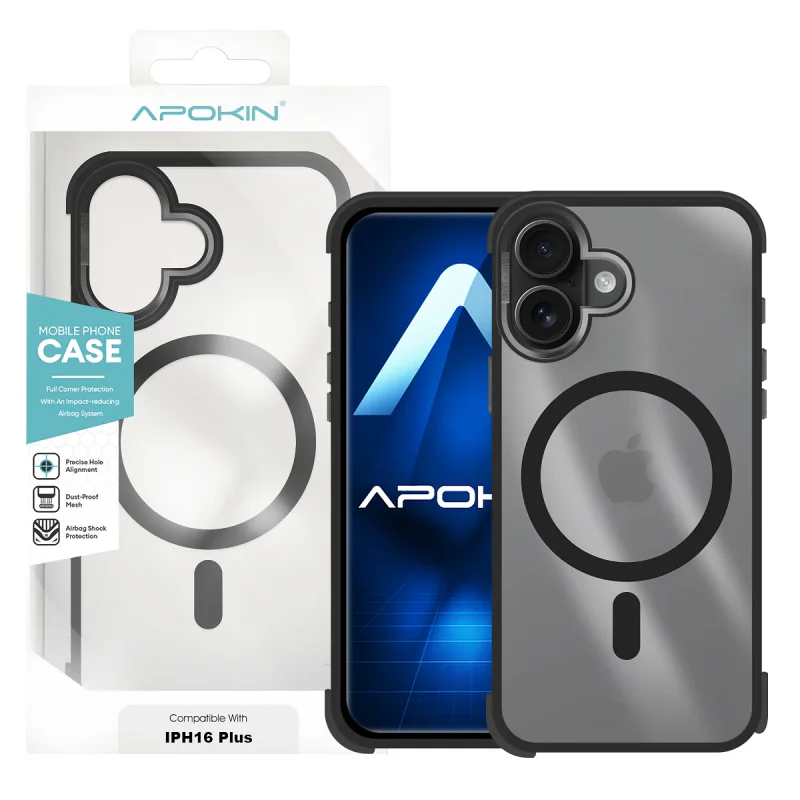 Capa de Silicone Apokin para iPhone 16 Plus com MagSafe Laranja - Imagem 2