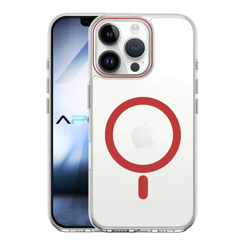 Capa Apokin para iPhone 13 com MagSafe em Vidro Vermelho - Imagem 3