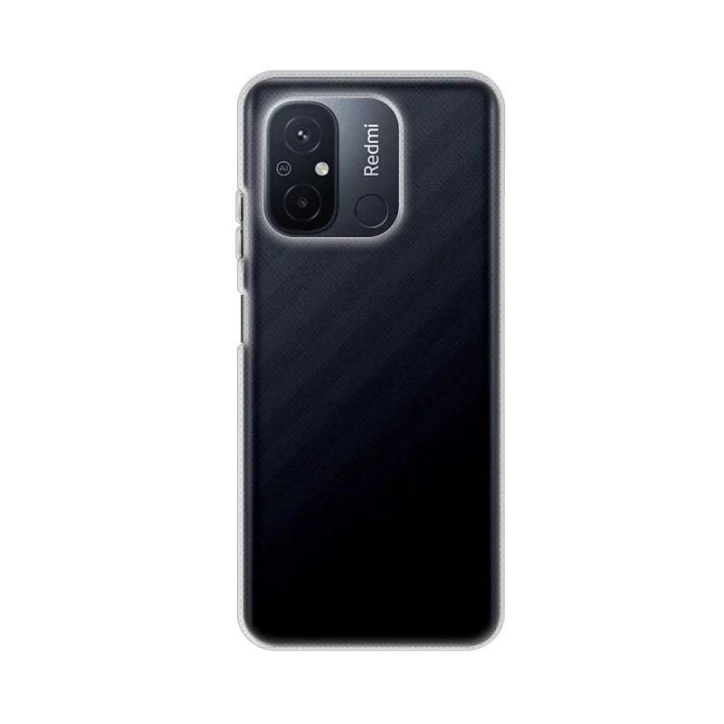 Capa de Silicone Reforçada 2,0 mm Apokin para Xiaomi Redmi 12C e Redmi 11A Transparente