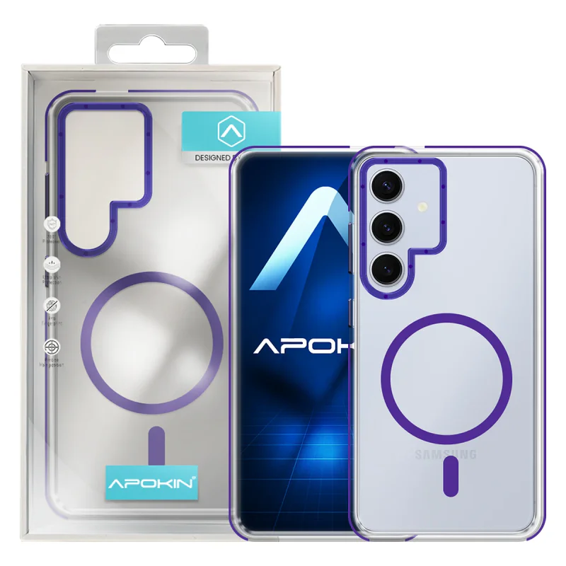 Capa Reforçada Apokin para Samsung Galaxy S24 / S25 com MagSafe Lilás - Imagem 3