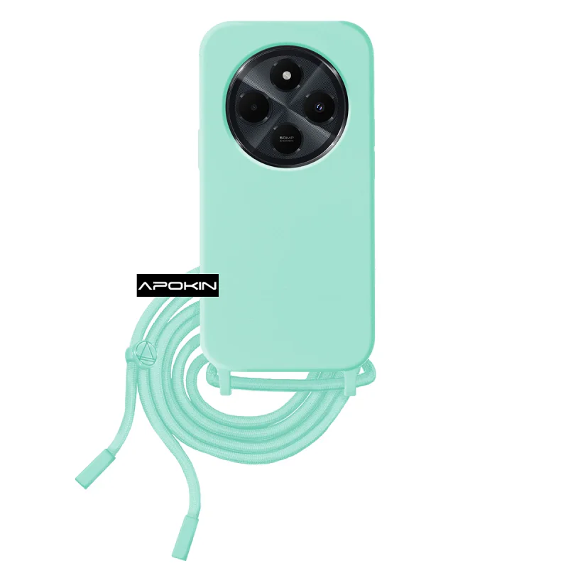 Capa Apokin para Xiaomi Redmi 14C de Toque Suave com Cordão Preto - Imagem 2