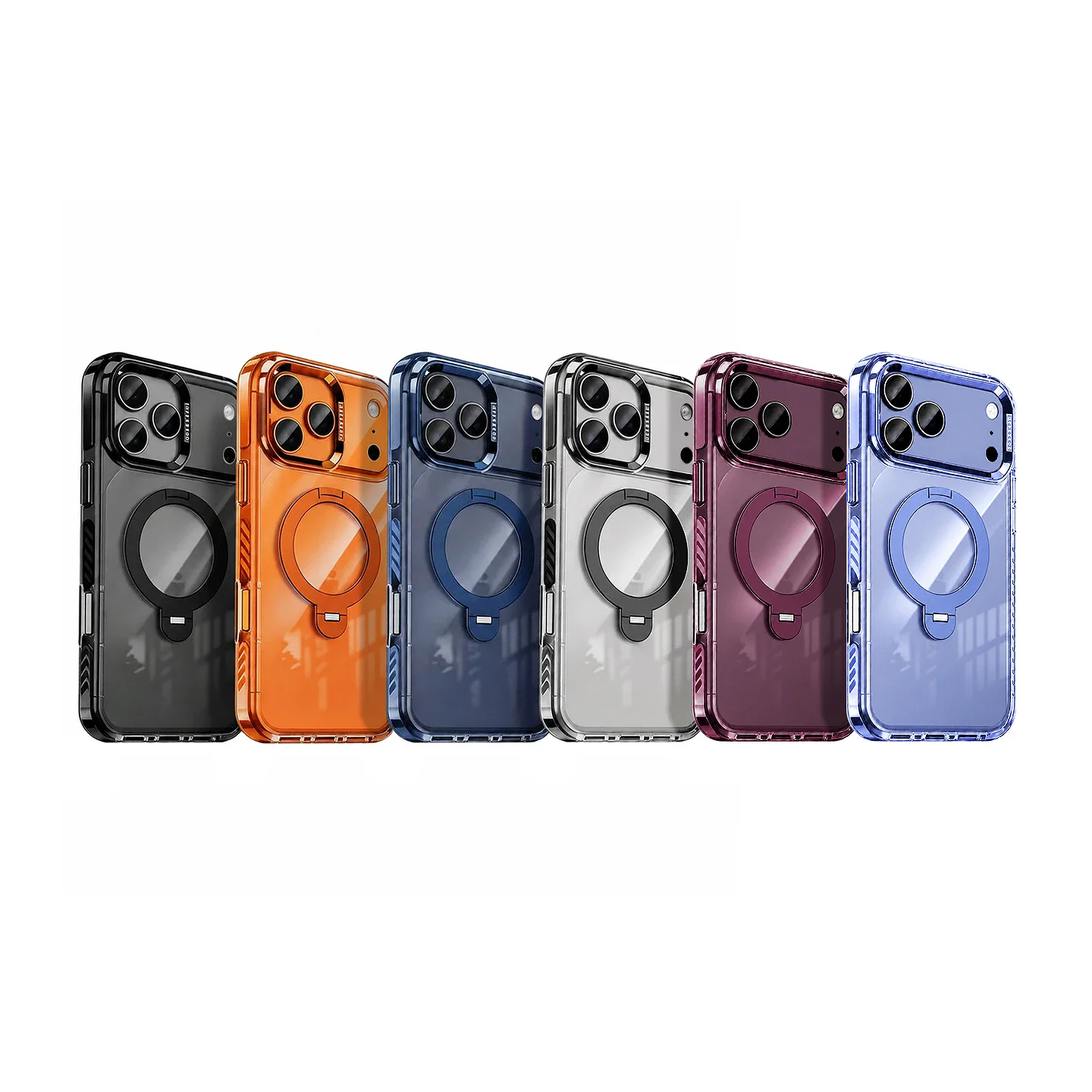 Capa Njoyny Phantom Armor com Suporte para iPhone 17 Pro Várias Cores - Imagem 1