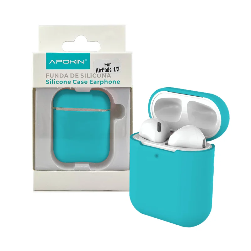 Capa Apokin para AirPods 1 e 2 Silicone Variedade de cores - Imagem 5