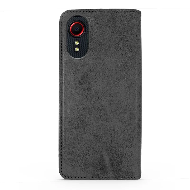 Capa Livro Apokin com Porta-cartões para Samsung Galaxy XCover 7 Pele Sintética Preto - Imagem 4
