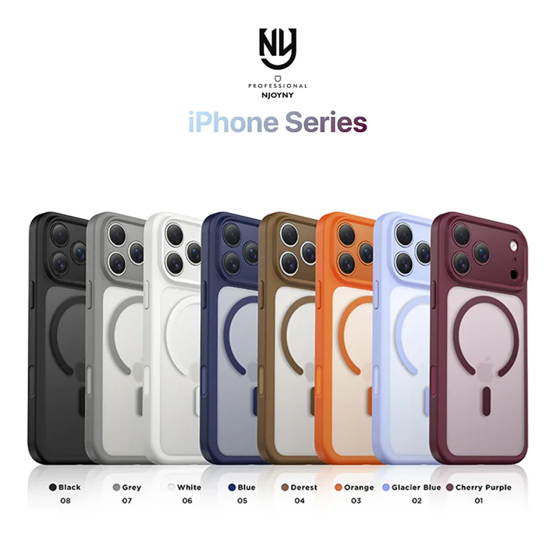 Capa Apokin para iPhone 18 Pro NJOYNY Skin Sand Magnética Mate Bordô - Imagem 1