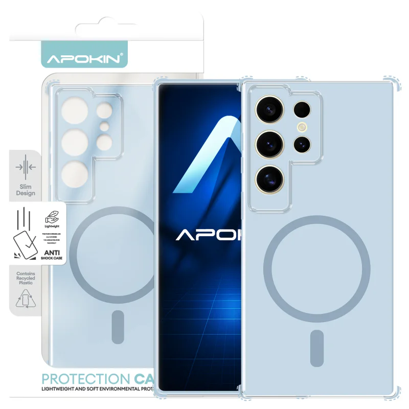 Capa Bumper Apokin Urban com MagSafe para Samsung Galaxy S25 Ultra Azul - Imagem 3