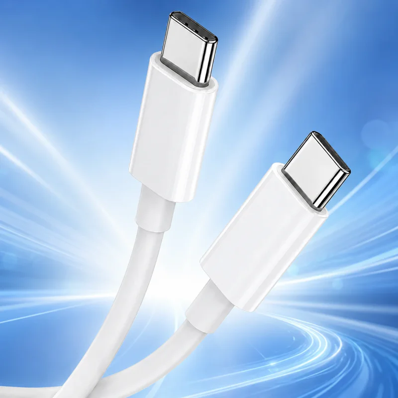 Carregador de Parede Apokin USB-A e USB-C PD 20 W com Cabo USB-C para USB-C Branco - Imagem 4