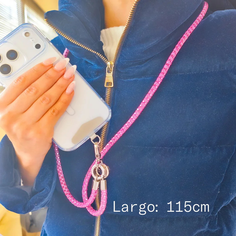Cordão Longo Apokin com Adaptador para Telemóvel Cinzento - Imagem 4