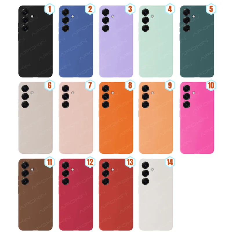 Capa de Silicone Líquido Apokin Efeito Pele para Samsung Galaxy S25 Bege
