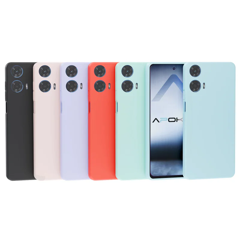 Capa Apokin para Motorola Moto G24 em Silicone Suave Turquesa
