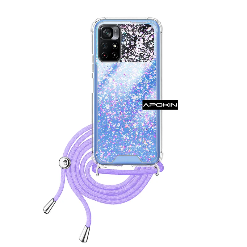 Capa Apokin para Xiaomi Poco M4 Pro 5G Gel Transparente com Cordão Preto - Imagem 2