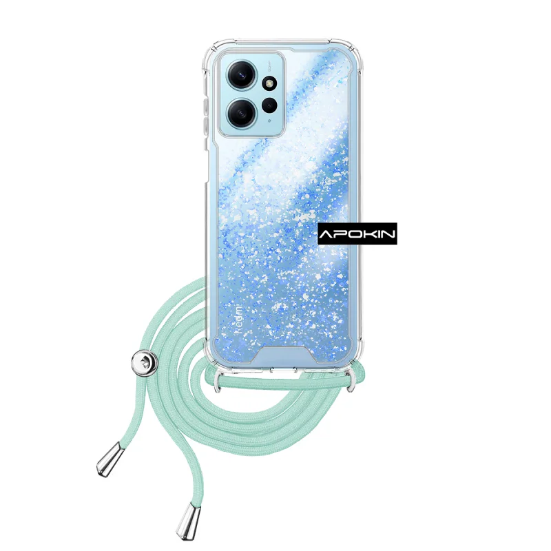 Capa de Gel Transparente Apokin com Cordão para Xiaomi Redmi Note 12 4G Lilás - Imagem 4