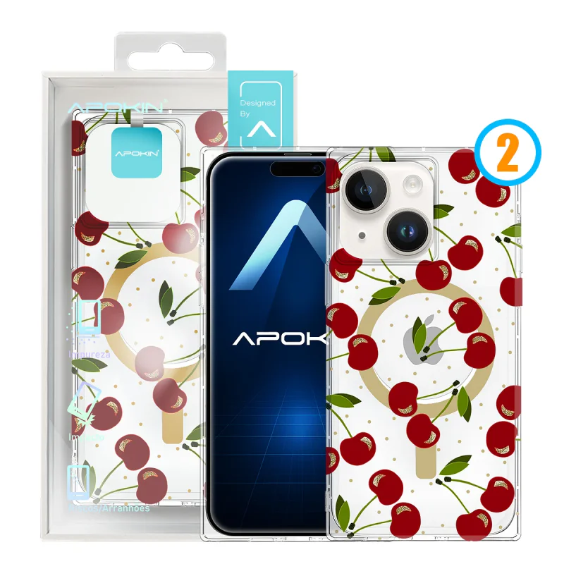 Capa Apokin para iPhone 15 Metalizada com Desenhos e MagSafe 1 - Imagem 4