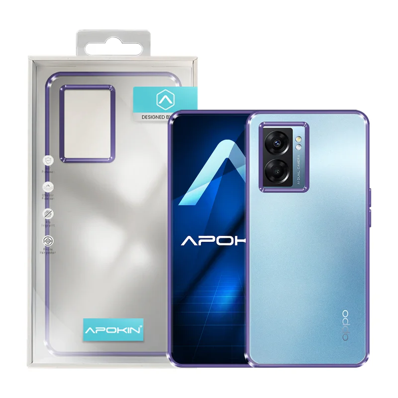 Capa Apokin Antichoque para Oppo A57 4G com Rebordo Colorido Azul - Imagem 3