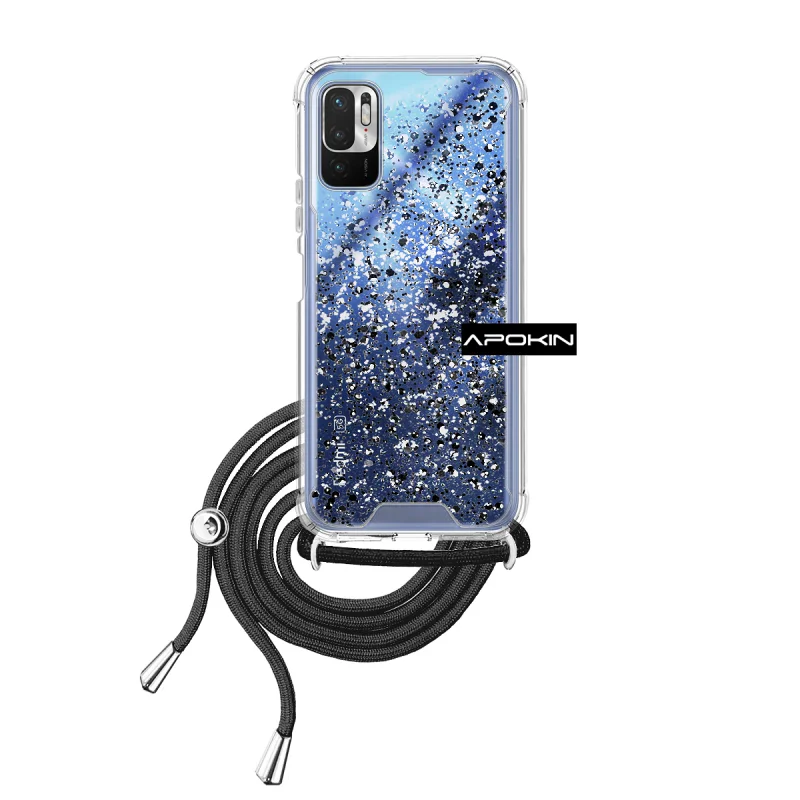 Capa em Gel Apokin Transparente com Cordão para Xiaomi Redmi Note 10 5G Rosa - Imagem 5