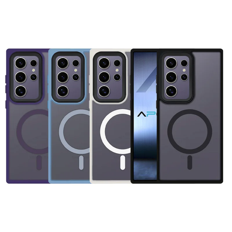 Capa Apokin para Samsung Galaxy S24 Ultra Smoked Xycolt com MagSafe Lilás