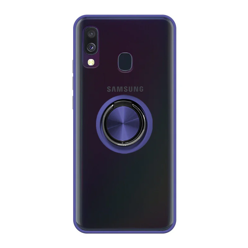 Capa Magnética Apokin para Samsung Galaxy A40 em Gel com Suporte Fumado Preto - Imagem 3