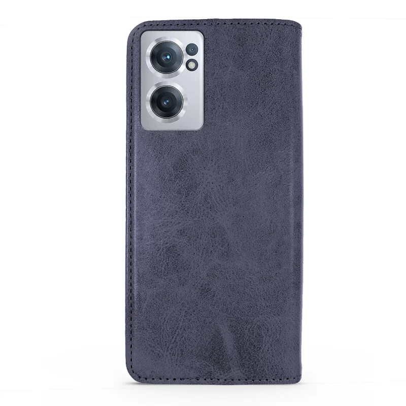 Capa Apokin com Porta-Cartões para OnePlus Nord CE em Pele Sintética Azul - Imagem 5