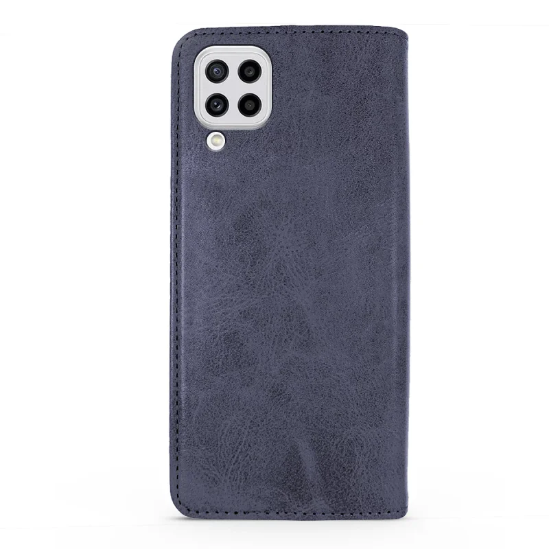 Capa Livro com Porta-Cartões Apokin para Samsung Galaxy M22 e M32 em Pele Sintética Preto - Imagem 6
