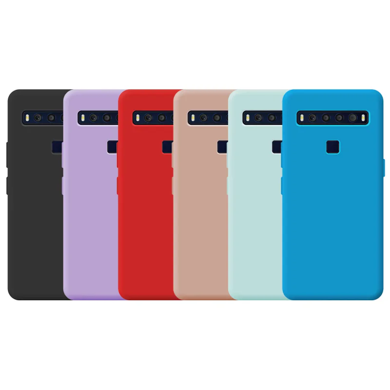Capa Apokin para TCL 10L Silicone Macio com Proteção de Câmara 3D Lilás