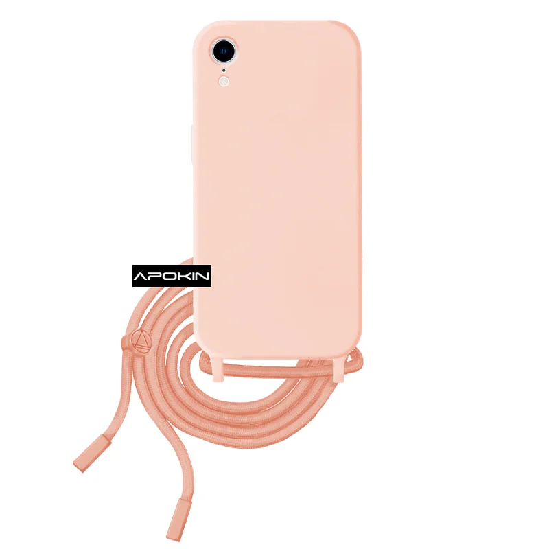 Capa Macia Apokin para iPhone XR com Cordão Rosa - Imagem 5