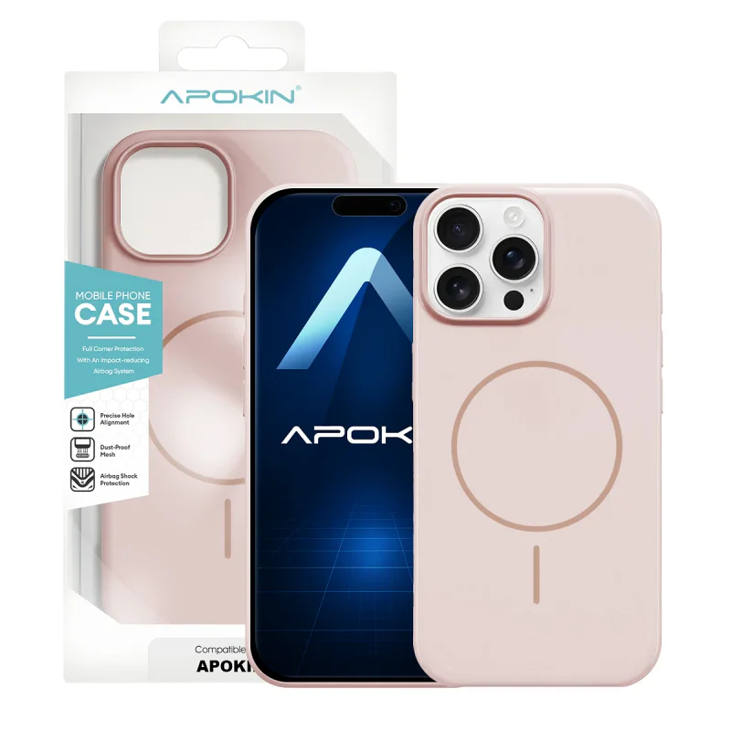 Capa de Silicone Premium Apokin para iPhone 16 Pro Max com MagSafe Lilás - Imagem 5