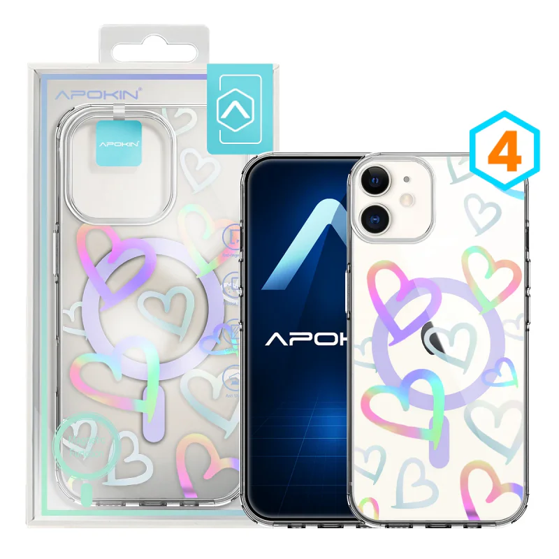 Capa Apokin para iPhone 11 Efeito Metálico Iridescente com MagSafe 3 - Imagem 5