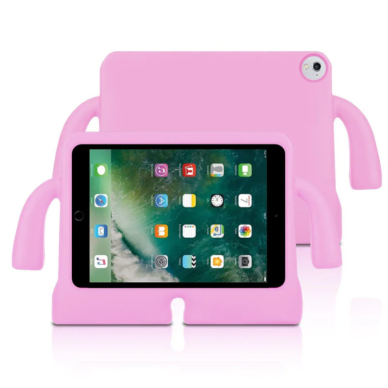 Capa Apokin Anti-Choque Silicone Reforçado Infantil para iPad Pro 9,7 polegadas e iPad 2017 Rosa