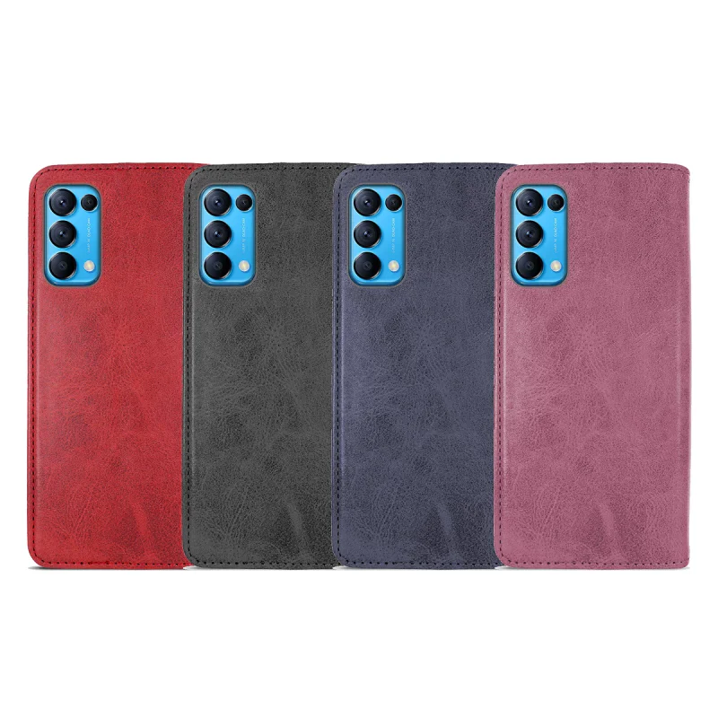 Capa Apokin para Oppo Find X3 e Find X3 Pro em Pele Sintética com Porta-Cartões Rosa