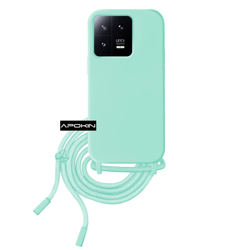 Capa Apokin para Xiaomi 13 Suave com Cordão Azul turquesa - Imagem 2