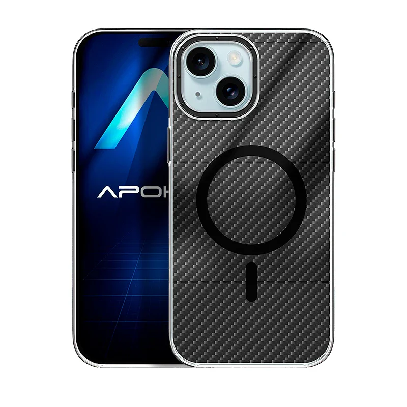 Capa Apokin Carbono com MagSafe para iPhone 15 Plus - Imagem 1
