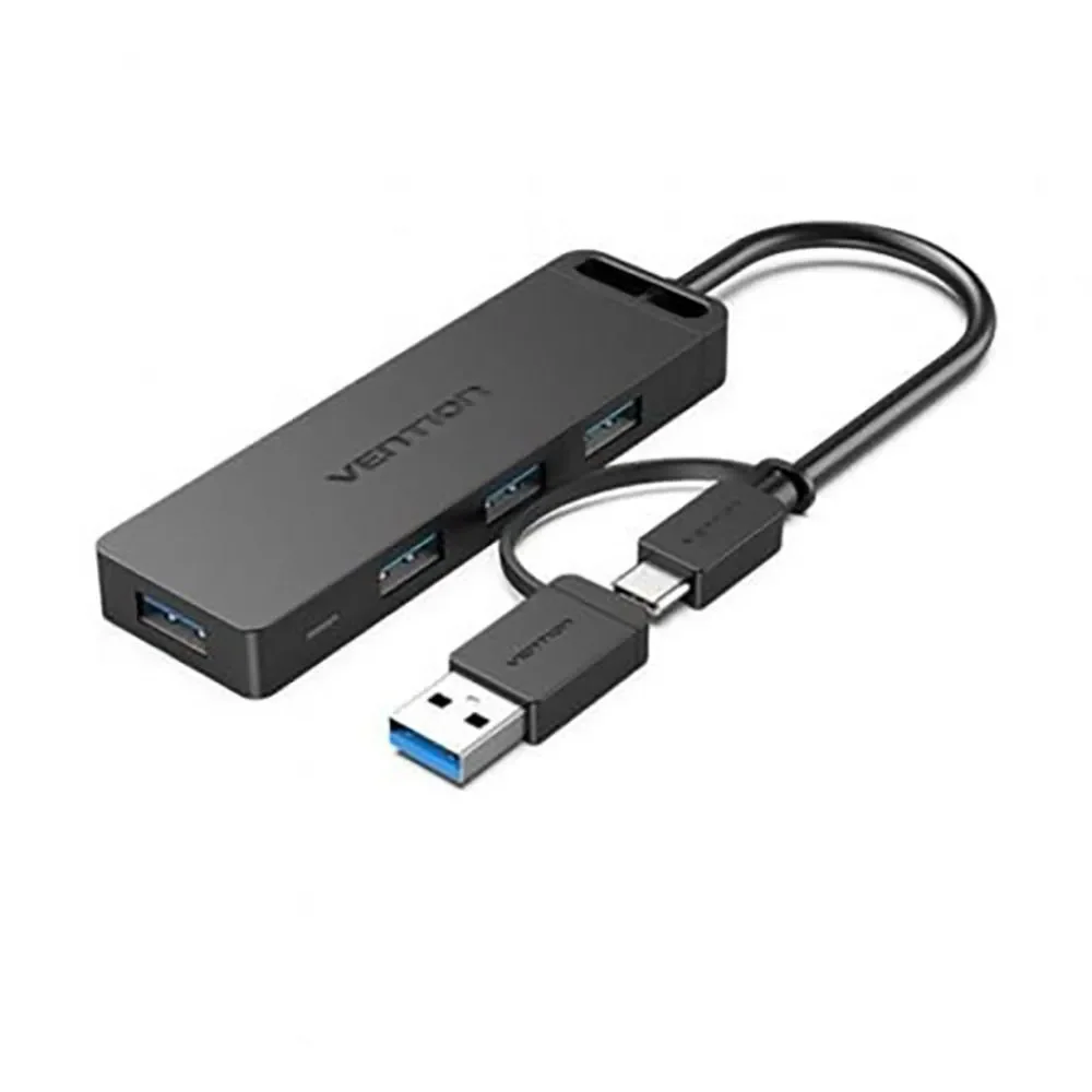 Hub USB 3.0 Vention CHTBB com 4 Portas USB-A e Conector USB-C/USB-A
