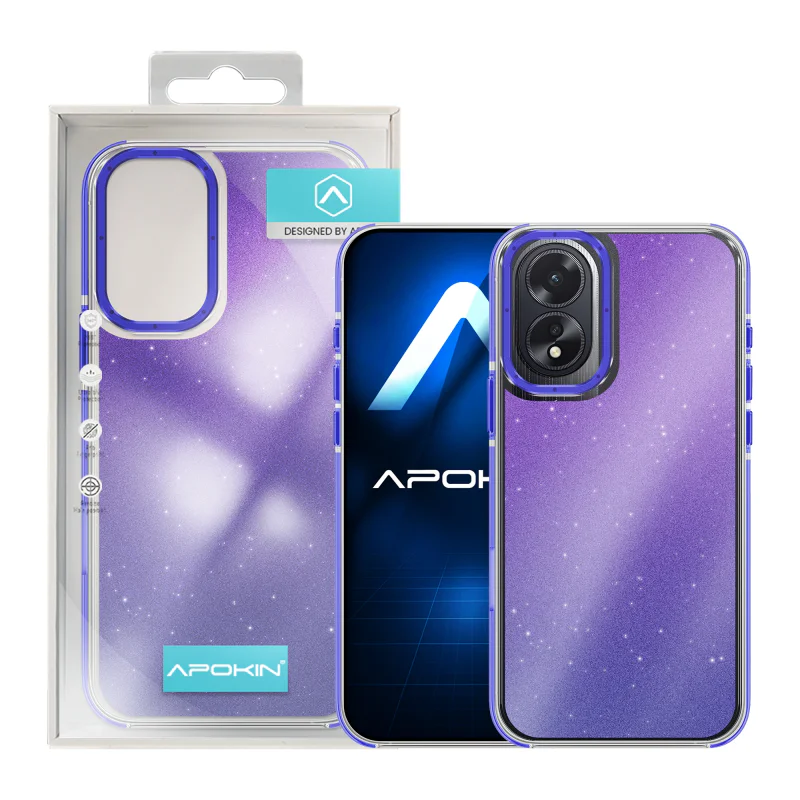 Capa Apokin para OPPO A38 4G Acrílica com Purpurina Prata - Imagem 4