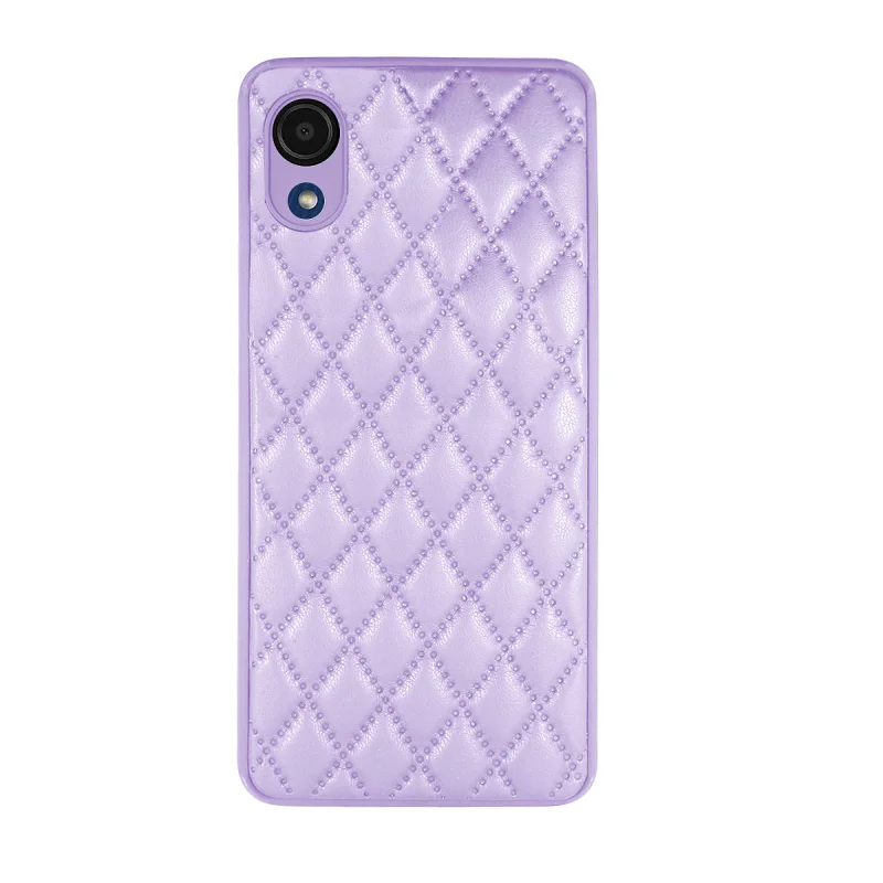 Capa Apokin Chamel em Pele com Suporte para Samsung Galaxy A03 Core Fumada Branco - Imagem 2