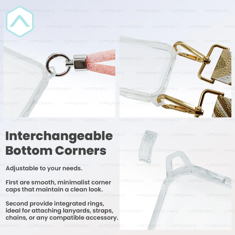Capa 2 em 1 Apokin ClearStrap para Samsung Galaxy A26 e A17 com Cordão Transparente - Imagem 4